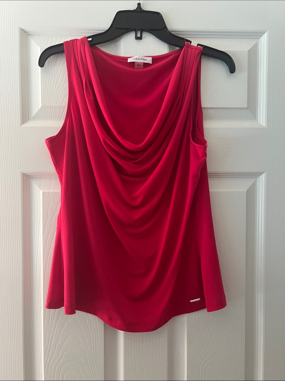 Calvin Klein Pink Draped Sleeveless Camisole